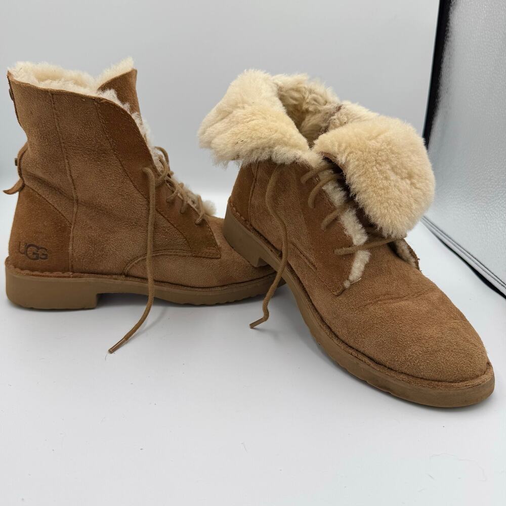 UGG Quincy Chestnut Suede Ankle Boots: Used, Women’s Size 6.5